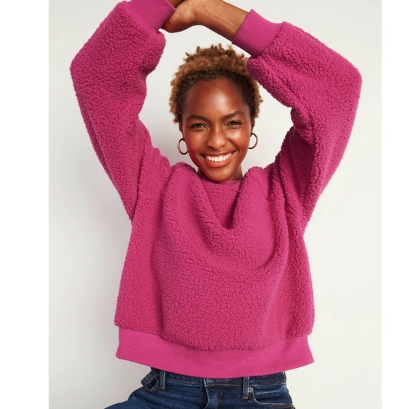 old navy sherpa sweatshirt